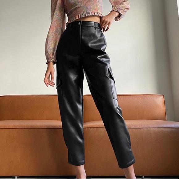 Aritzia Pants - wilfred leather modern cargo pant